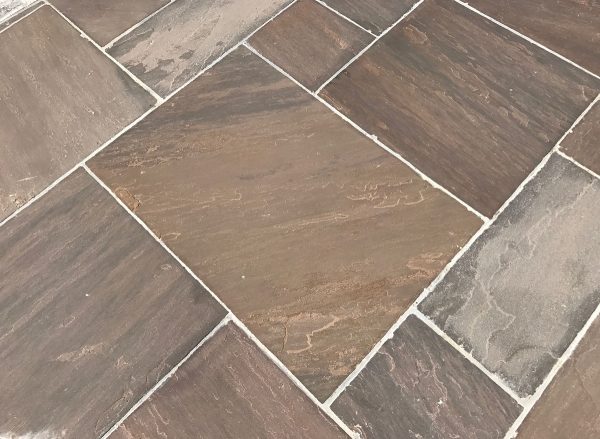 Autumn Brown Indian Sandstone Patio Packs Riven