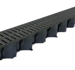 ACO HexDrain Drainage Channel 1m Length – Black Plastic