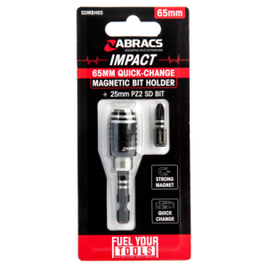 Abracs Quick Change Magnetic Bit Holder + 1 x 25mm PZ2 SD Bit
