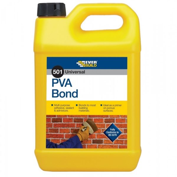 EVERBUILD 501 PVA BOND SEALER ADHESIVE ADDITIVE 5 LITRE