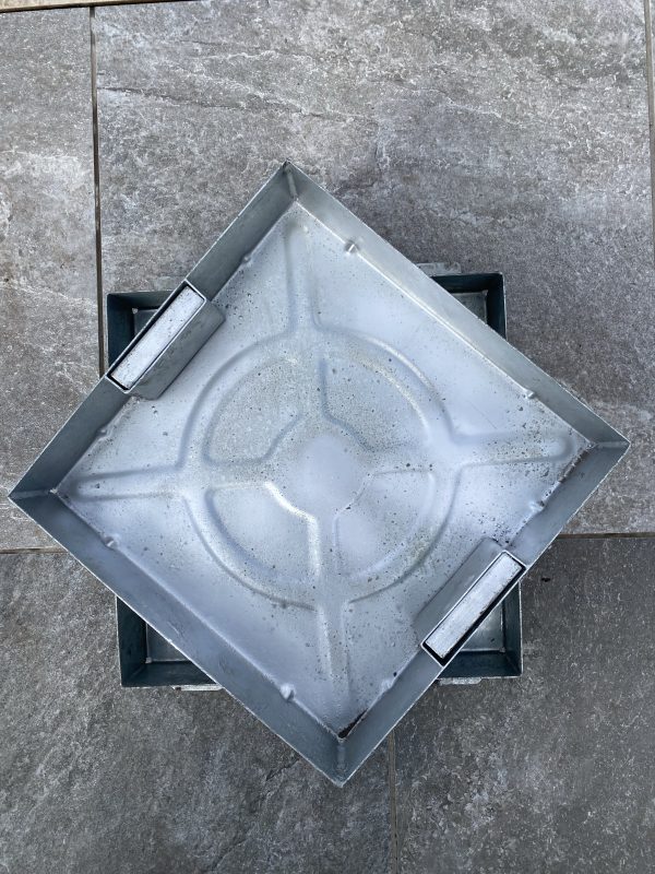 Galvanized recessed manhole cover 300x300 mm