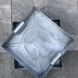 Galvanized recessed manhole cover 300x300 mm
