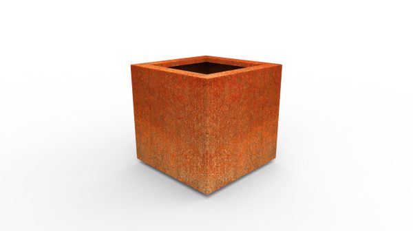 Rustic Patina Steel Cube Planters (With Free Delivery)