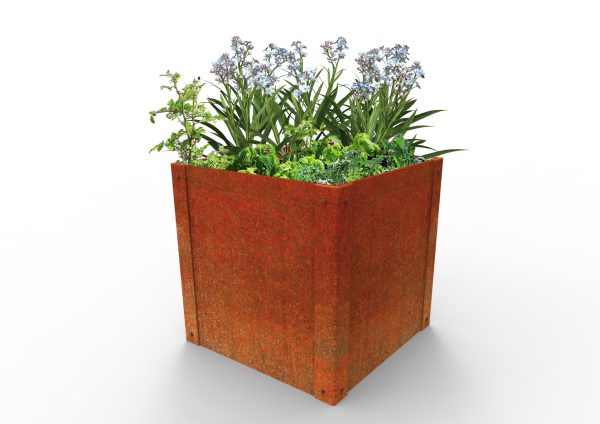 Corten Steel Cube Planters (With Free Delivery)