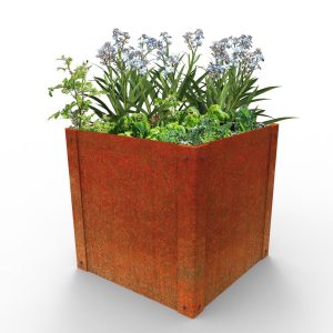 Corten Steel Cube Planters (With Free Delivery)
