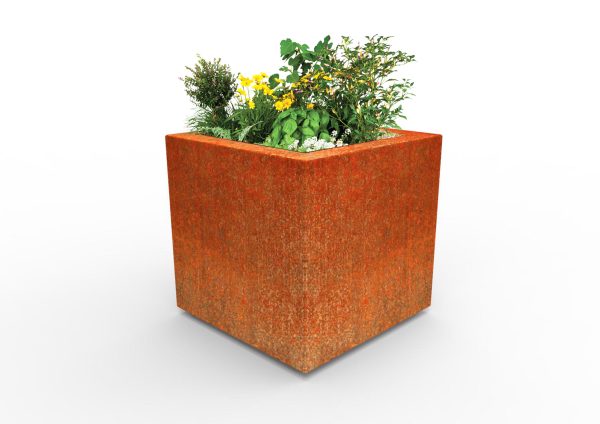 Rustic Patina Steel Cube Planters (With Free Delivery) - Image 3