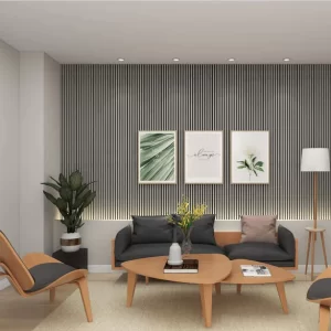 Grey Acoustic Internal Wall Panel - 240/300x60cm - Image 2