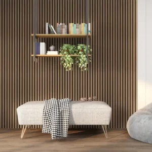 Dark Oak Acoustic Internal Wall Panel - 240/300x60cm - Image 2
