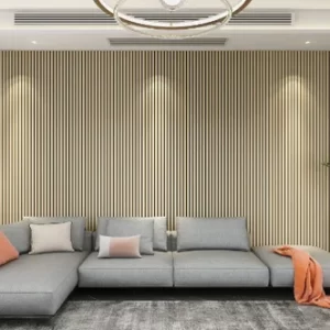 Washed oak Acoustic Internal Wall Panel - 240/300x60cm - Image 2