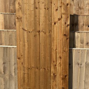 0.9x1.8m Vertical close board Heavy Duty Gate tantalized brown